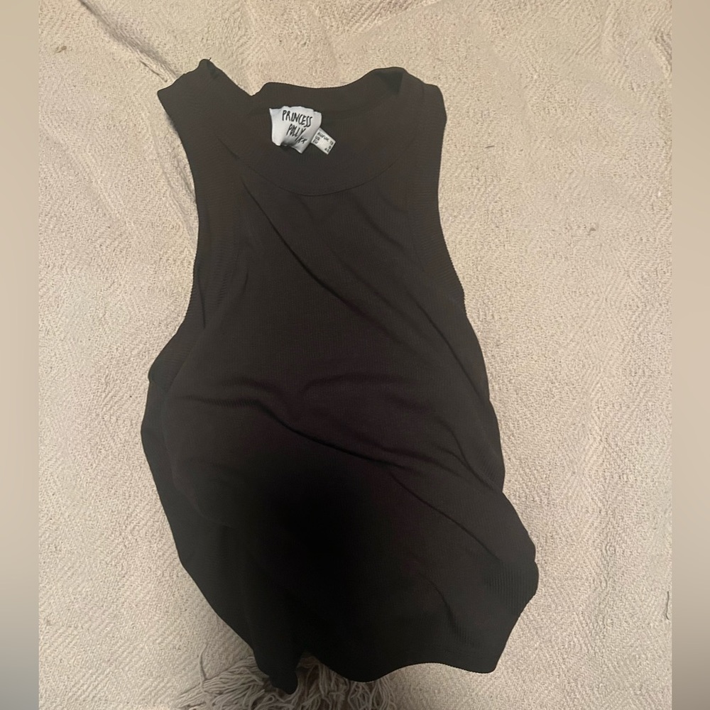 Black Princess Polly Crop Top